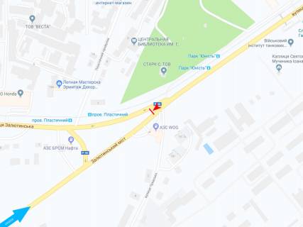 Prismatron, Prism A in Dnipro (Dnipropetrovsk), 3х6  Poltavs'kij slah st. - Zalutins'ka st. , z centru (Pravij) - 374132 scheme