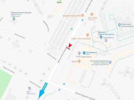 Billboard B in Kharkiv, 3х6  Lesa Serduka st., 36, v centr  (Klass) scheme