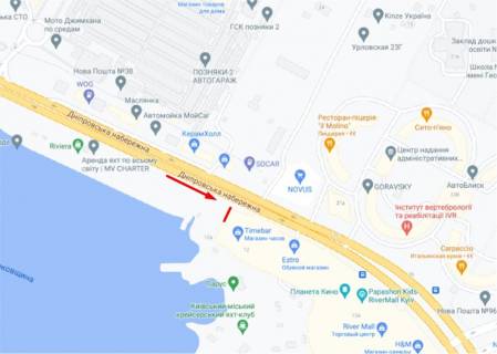 Video Billboard A in Kyiv, 7,68х11,52  Dniprovs'ka naberezna, 12 (TRC <<River Mall>>) - 497086 scheme