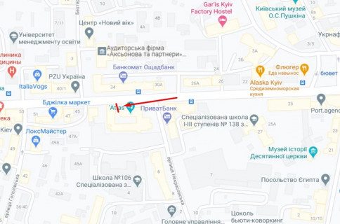 Facade Banners A in Kyiv вул. Січових Стрільців, 37-41 scheme