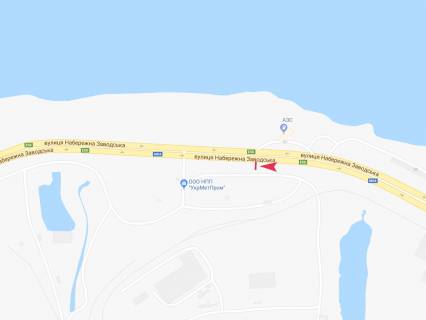 Billboard B in Dnipro (Dnipropetrovsk), 3x6  Набережна Заводська, навпроти АЗС Глоріус scheme