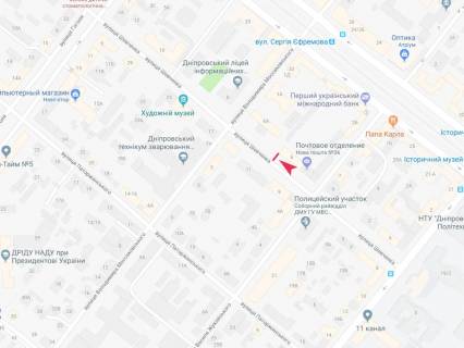 Backlight A in Dnipro (Dnipropetrovsk), 2.3x3.14  Шевченка вул., 6а scheme