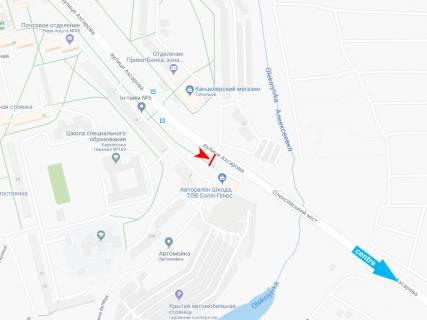 Billboard A in Dnipro (Dnipropetrovsk), 3х6  Ahsarova st., 20, v centr scheme