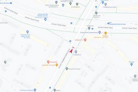 Billboard A in Dnipro (Dnipropetrovsk), 3х6  Gvardijciv-Sironinciv st., 44 scheme