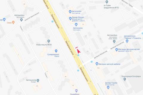 Prismatron, Prism A in Dnipro (Dnipropetrovsk), 3x6  Zaporiz'ke sose, 31 (Za povorotom na  st.Kosmicnu) - 416637 scheme