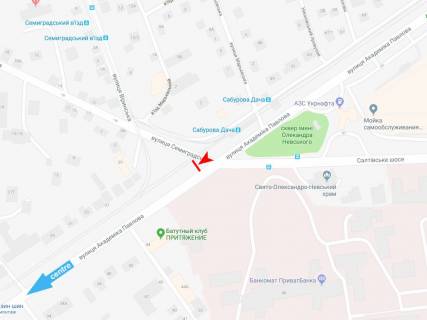 Billboard A in Kharkiv, 2,88х5,76  Akademika Pavlova st. - Semigrads'ka st., v centr,  rozmir 5760h2880 scheme