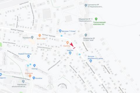 Billboard A in Dnipro (Dnipropetrovsk), 3х6  Cebiseva st. - Novosiskivs'ka st., z centru scheme