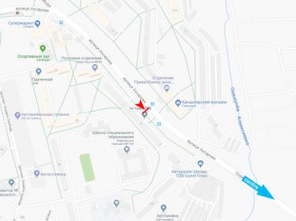Billboard A in Dnipro (Dnipropetrovsk), 3х6  Ahsarova st., 18, v centr scheme