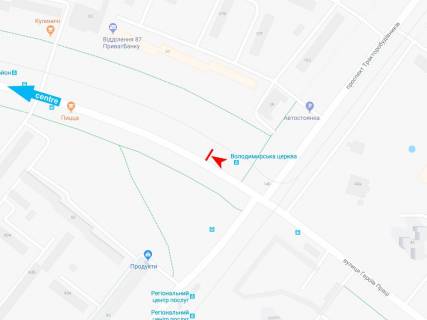 Citylight A in Kharkiv, 1,24х1,84  Geroiv Praci st., 37 (2) (zupinka Volodimirs'ka cerkva), z centru scheme