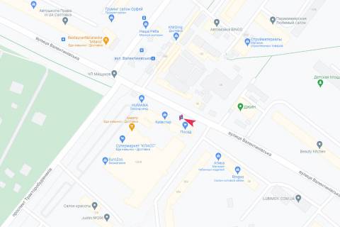 Billboard B in Kharkiv, 1,24х1,84  Valentinivs'ka st., 38-B scheme