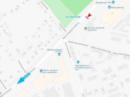 Billboard B in Kharkiv, 3х6  Akademika Pavlova st., 88 (1), v centr (zup.Kamiseva) scheme