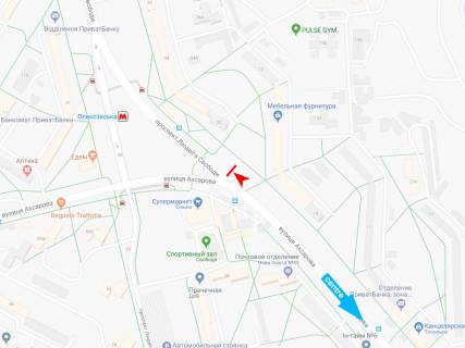 Billboard A in Kharkiv, 3х6  Ludviga Svobodi pr-t, 32, z centru scheme