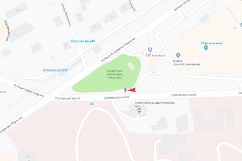 Citylight A in Kharkiv, 1,24х1,84  Saltivs'ke sose - Akademika Pavlova, 44/51 (zupinka Saburova daca), v centr scheme