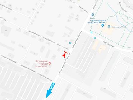 Billboard B in Kharkiv, 3х6  Akademika Pavlova st. - Kost'ol'na st., 1, z centru scheme