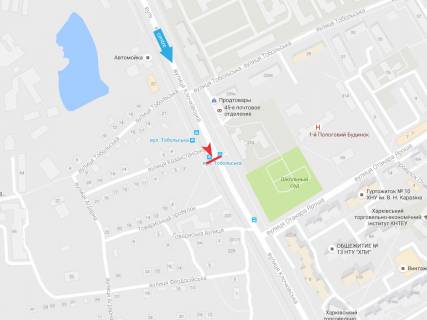 Citylight B in Kharkiv, 1,24х1,84  Klockivs'ka st. - Kazahstans'ka st. (2) (zupinka st. Vartovih Neba (Tobol's'ka)) scheme