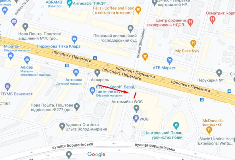 Facade Banners A in Kyiv вул. Шолуденка (перетин просп. Берестейський та вул. Борщагівської) scheme