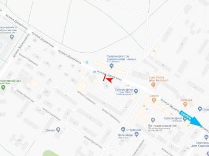 Billboard B in Dnipro (Dnipropetrovsk), 3х6  Derev'anka st., 38, z centru scheme