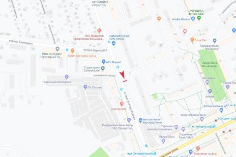 Billboard B in Kharkiv, 3х6  Holodnogirs'ka st., 4 - Volonters'ka st., v centr scheme