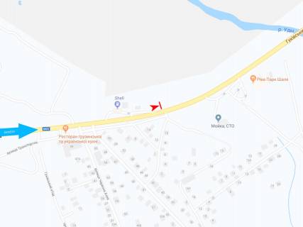 Billboard B in Dnipro (Dnipropetrovsk), 3х6  Poltavs'kij slah st. (navproti prov. Sepetivs'kij), v centr scheme