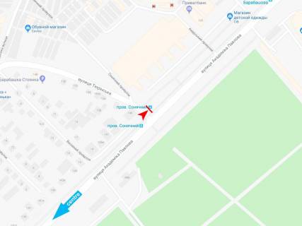 Citylight B in Kharkiv, 1,24х1,84  Akademika Pavlova st. - Turins'ka st. (zupinka provulok Sonacnij), z centru scheme