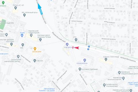Billboard B in Dnipro (Dnipropetrovsk), 3х6  Matusenka st. -  Celuskinciv st. scheme