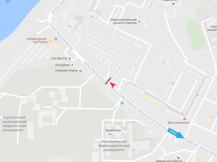 Billboard A in Kharkiv, 3х6  Valentinivs'ka st., 5, v centr scheme