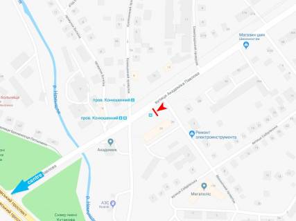 Citylight B in Kharkiv, 1,24х1,84  Akademika Pavlova st., 20 - Mehanicnij prov. (zupinka provulok Konusennij), v centr scheme