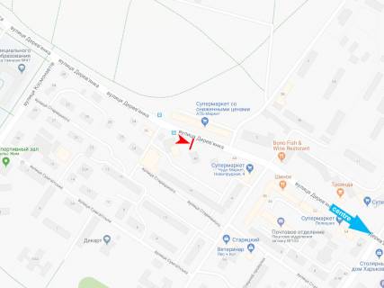 Billboard A in Dnipro (Dnipropetrovsk), 3х6  Derev'anka st., 38, v centr scheme