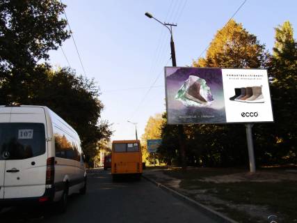 Billboard A in Dnipro (Dnipropetrovsk), 3x6  Topola - 3 z/m,  Panikahi st. (gluhij kut marsrutok) Photo 1