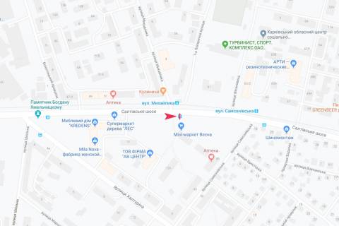 Billboard A in Kharkiv, 1,24х1,84  Saltivs'ke sose, 12 (zupinka Mihajlika), z centru scheme