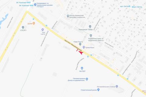 Billboard B in Dnipro (Dnipropetrovsk), 3x6  Manujlivs'kij prosp., (navproti budinku No116) scheme