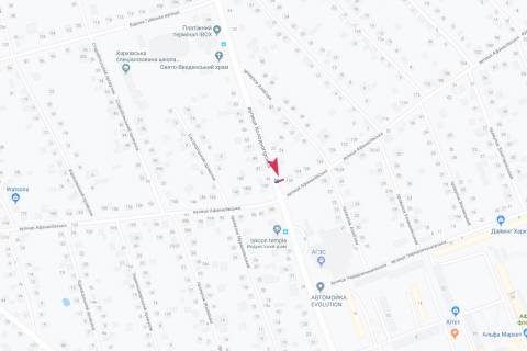 Citylight B in Kharkiv, 1,24х1,84  Holodnogirs'ka - Afanasivs'ka, 136 (zupinka Afanasivs'ka), v centr scheme