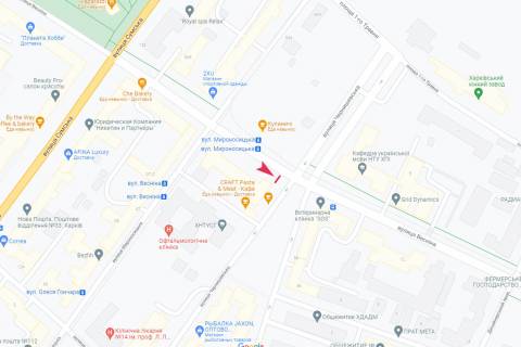 Citylight A in Kharkiv, 1,24х1,84  Vesnina st. - Mironosic'ka st., 94 scheme