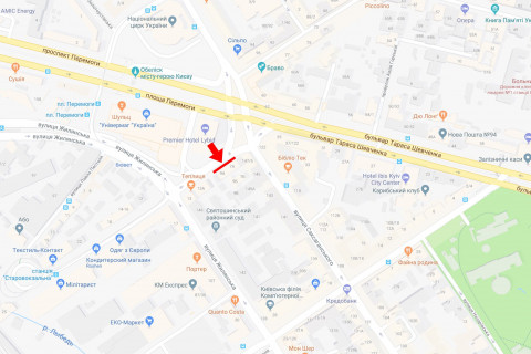 Facade Banners A in Kyiv Старовокзальна вул., 9 scheme