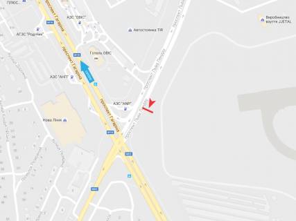 Billboard B in Kharkiv, 6х3  L'va Landau pr-t + Gagarina pr-t scheme