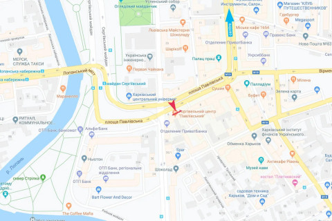 Facade Banners A in Kharkiv Павлівський майдан. 6, ТЦ Павлівський scheme