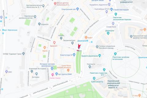 Scrolller, Scroll A in Zaporizhzhya Nezavisimosti pr-t (naprotiv doma No 3 po st. Ury Zojfera), iz centra - 186150 scheme