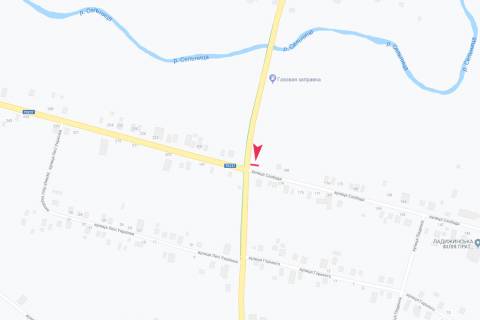 Billboard B in Ladizhin vyezd s goroda (na perekrestke) scheme