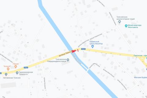 Billboard A in Tulchin st. Leontovica scheme