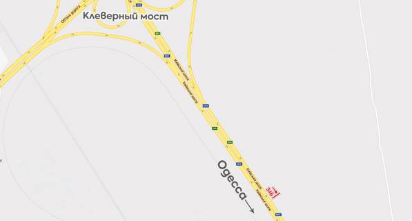 Billboard B in Odessa trasi, 6х3  Kievskaa trassa scheme