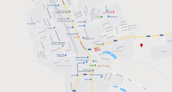 Billboard B in Podilsk (Kotovsk), 3х6  - scheme