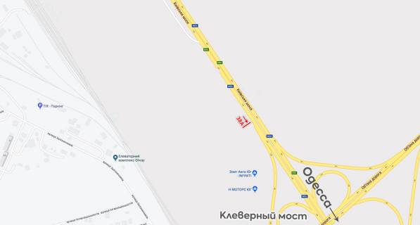 Billboard A in Odessa trasi, 6х3  Kievskaa trassa scheme