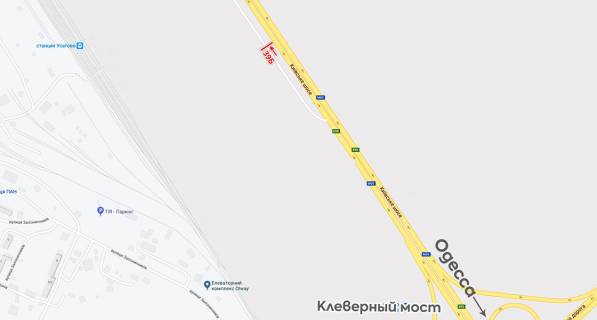 Billboard B in Odessa trasi, 6х3  Kievskaa trassa scheme