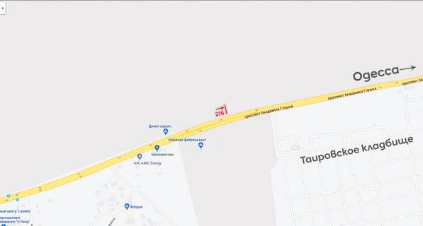 Billboard B in Chornomorsk (Illichivsk), 6х3  Odessa- Il'icevsk scheme