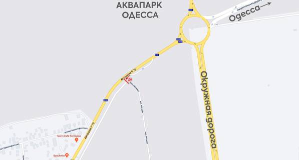 Billboard B in Odessa trasi, 6х3  Ovidiopol'skoe sosse scheme