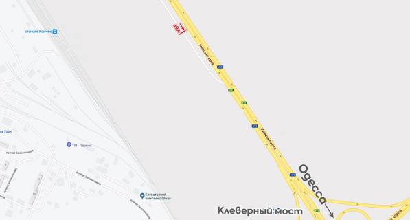 Billboard A in Odessa trasi, 6х3  Kievskaa trassa scheme