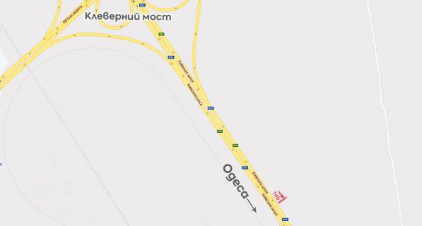 Billboard B in Odessa trasi, 6х3  з м. Київ у м. Одеса, перед Новою Лінією scheme