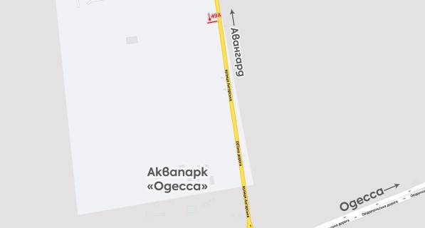 Billboard A in Odessa trasi, 3х6  Avangard-7 km scheme