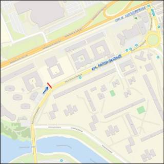 Prismatron, Prism B in Kyiv, 6.00 x 3.00  Raisi Okipnoi, 6, do stancii metro "Livoberezna" - 55824 scheme