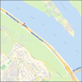 Video Billboard A in Kyiv, 3.20 x 2.24  Naberezne sose, do Pisohodnogo mostu, Podolu - 391053 scheme